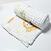 Lucear Muslin Baby Bath Towels Lovely Animal Print Also Warm for Baby Blanket (Yellow)