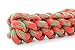 AnyZones Rope Dog Toy - fast-selling attractive and tough rope toy for dogs to chew, fetch and tug (red with streaks of green)