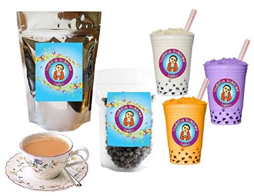 10+ Drinks Royal Milk Boba Tea Kit: Tea Powder, Tapioca Pearls & Straws By Buddha Bubbles Boba