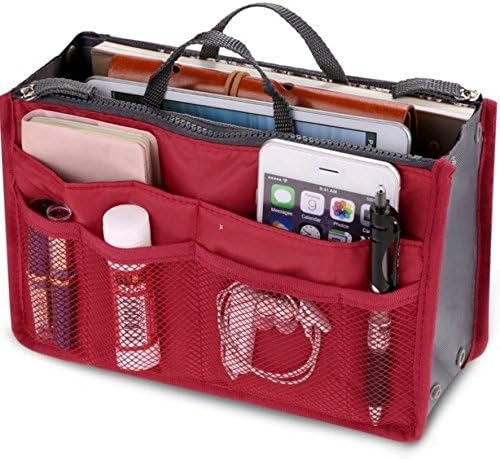 Imprexo handbag organiser & purse switcher, red (13 pockets)