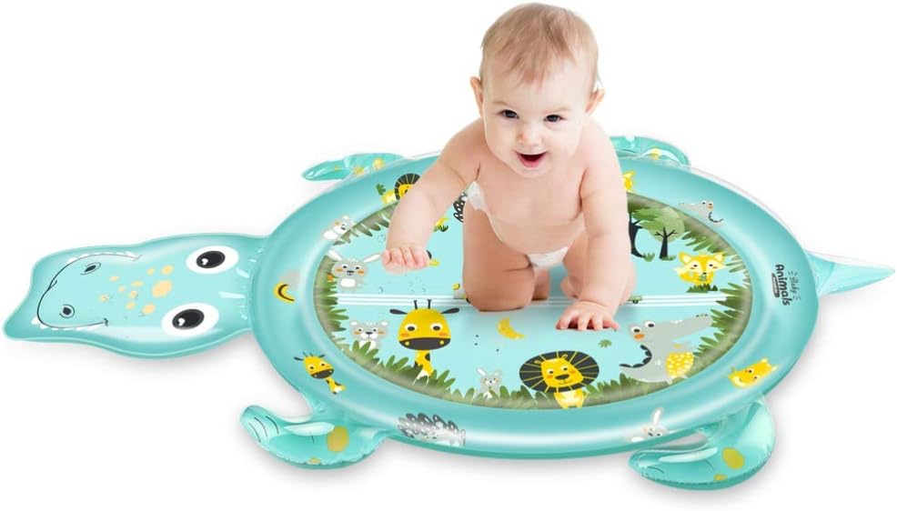 Tapis Deau Gonflable Pour Bebe Guiseapue Tapis De Jeu Gonfle Tapis A Eau Bebe Coussin Gonflable De Rempli Deau Amusement Dactivite Denfant Aider Developper Les Competences Cognitives Bases D Activites Et D Eveil Jeux