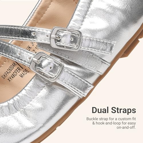 DREAM PAIRS Girls Dress Shoes Ballet Mary Jane Shoes for Wedding Party
