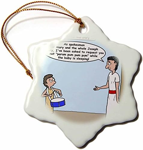 Rich Diesslin Rich Diesslin Little Drummer Boy Noise Control Snowflake Porcelain Ornament, 3-Inch