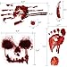 TMCCE Halloween Bloody Decorations Handprint Footprint Window Floor Clings Decals for Halloween Vampire Zombie Halloween Party Supplies-6 Sheets