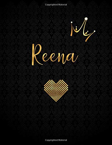 Reena Personalized Black Xl Journal With Gold Lettering Girl Names Initials 8 5x11 Journal Notebook With 110 Inspirational Quotes Journals To Write In For Women Panda Studio Boss Lady Collection Amazon Com Books
