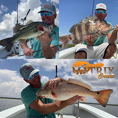 Matrix Craw Soft Lure for Redfish, Speckled Trout, Bass, Flounder and