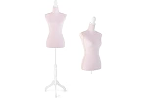 DRDINGRUI Female Mannequin Body, Pinnable Dress Form with Tripod Base for Dress Jewelry Display