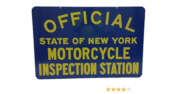 Amazon Com Official State Of New York Motorcycle Inspection Station Sign Industrial Scientific