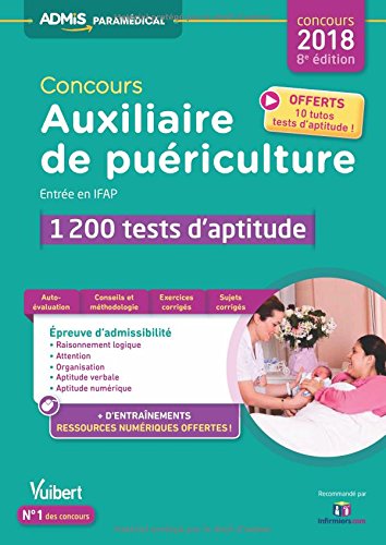 Concours auxiliaire de puériculture - Entrée en IFAP : 1 200 tests d'aptitude by (Paperback)