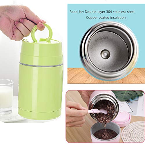 Mr.Dakai Insulated Lunch Containers Thermoses Food Jar Vacuum Stainless Steel 33 oz Leak Proof Keep Food Cold Hot Container for Kids Adult Lunch Box School Camping Outdoors, BPA Free (Cyan Blue)