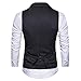 Cloudstyle Mens Pinstripe Vest Slim Fit Formal Dress Vest Double-Breasted Business Vest Black