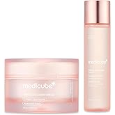 medicube Triple Collagen Prep and Glow Duo: Triple Collagen Cream and Triple Collagen Toner | Hyaluronic Acid, Premium Elastin for Boosting Skin's Moisture Barrier | Korean Skincare