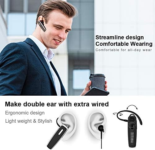 New bee Bluetooth Oreillette, Écouteur sans Fil Bluetooth 5.0 Oreillette Main Libre à Réduction de Bruit pour iPhone Samsung HTC Sony iPad (Noir) - Bestbluetooth.fr New bee Bluetooth Oreillette, Écouteur sans Fil Bluetooth 5.0 Oreillette Main Libre à Réduction de Bruit pour iPhone Samsung HTC Sony iPad (Noir)