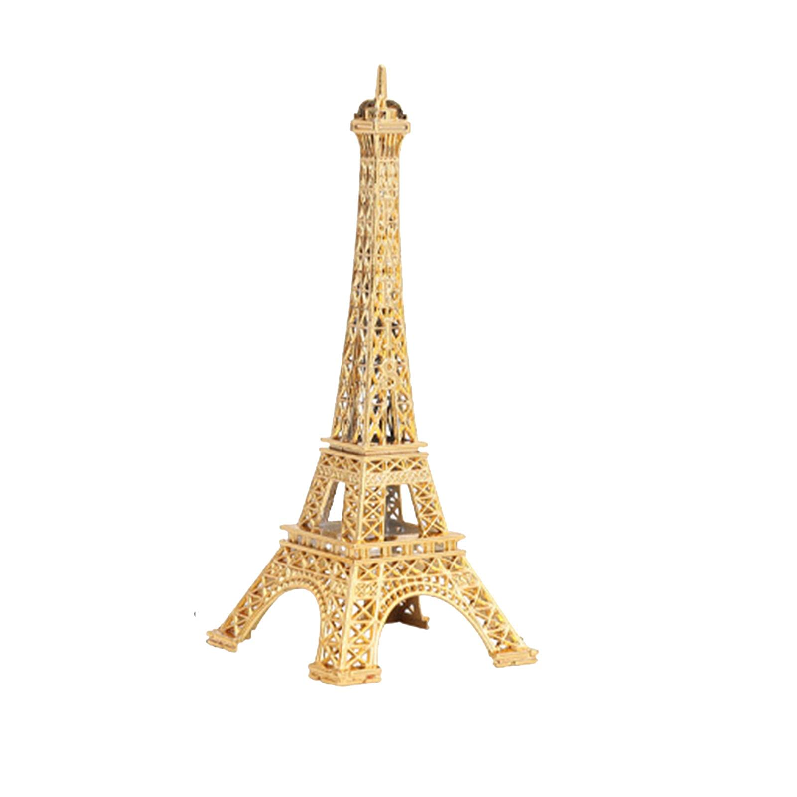 QOTSTEOS Eiffel Tower Statue Cake Topper, Alloy Craft Jewelry Stand Figurines Collectible Figurines for Home Party Decoration(size:15cm/5.9inch)