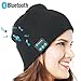 ZenNutt Bluetooth Beanie Hat Unisex Black Knit Cap Wireless Musical Running Headphones Hat with 2 Speakers & Mic Unique Tech Christmas Gifts for Men Women Teen Boys Girls