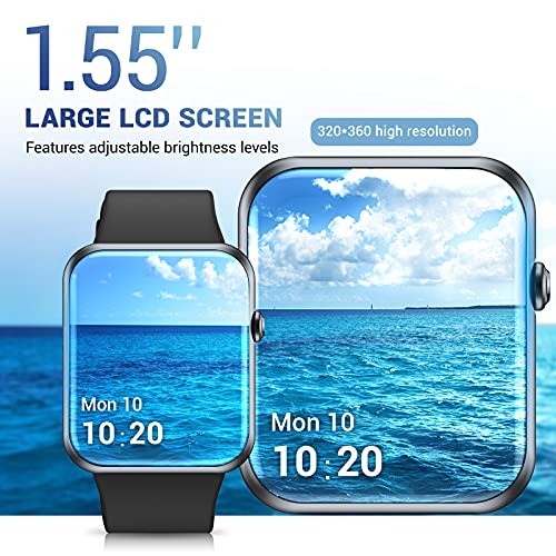 Letsfit IW2 Smart Watch, 1.55 Inch LCD Color Screen Smartwatch for
