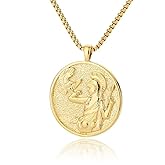 SEKDAQ Athena Artemis Hecate Necklace,Greek Mythology Necklace,Medallion Queen Necklace for Women