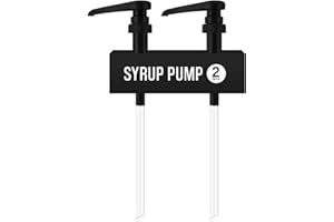 VIGOR PATH Syrup Pump for Coffee Syrup Bottles – 2-Pack Dispenser Pumps Fits 750ml / 25.4 oz Flavoring Syrup Bottles – Compatible with Torani & More – Black Syrup Dispenser Pump for Home & Cafe Use
