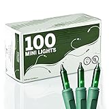 100 Green Miniature Christmas Lights Set - Mini Holiday String Lights