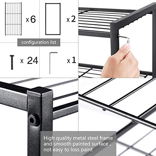 Titan Mall Shoe Rack 6 Tiers Shoe Organizer Free Standing Shoe Rack Metal Shoe Rack 25 Inch Wide Shoe Tower Shelf Storage - Thumbnail 5