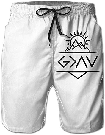 Men Fashion Boardshort God Is Greater Than The Highs and Lows1 Casual Beach Shorts