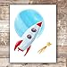 Kids Space Decor Art Prints (Set of 4) - Unframed - 8x10s | Living Room Décor | Classroom Décor | Bedroom Wall Art | Bedroom Wall décor