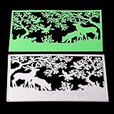 Cutting Dies,Pollyhb Metal Die Cutting Dies Stencil for DIY Scrapbooking Album Paper Card Decor Craft,Scenery Phrases Flowers Girls (G)