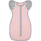 aQuooky Baby Blanket Sack with Arms Free Design,Transition to Arms Free Wearable for Newborn Girl and Boy, Large 6-9Months, Pink Color