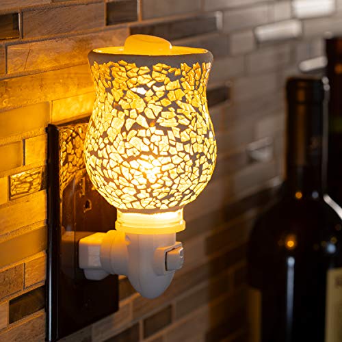 Dawhud Direct Wall Plugin Wax Warmer for Scented Wax, Mosaic Glass