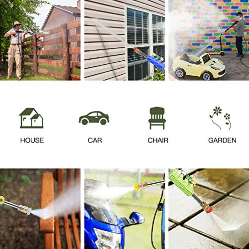 Suyncll 3800 PSI 2.8GPM Electric Pressure Washer Electric Power Washer with Soap Bottle and Hose Reel (Blue)