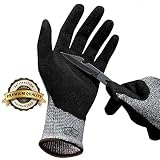 Hilinker Cut Resistant Gloves Highest Performance Knife Scissors Hands & Body EN388 Level 5 Protection Kitchen Work Safety Hand Protector Lightweight Durable Comfortable Indoor Outdoor Use Large