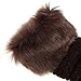 DZT1968® 1PCWomen Winter Faux Rabbit Fur Wrist Fingerless Gloves Mittens (Coffee)