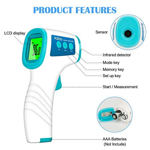 KZED Forehead Thermometer, Professional Digital Non Contact Infrared