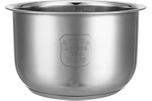Yardwe Stainless Steel Rice Cooker Inner Pot Replacement 2L Rice Cooker Liner with Scale for Soup Cake Cooking Kitchen Use