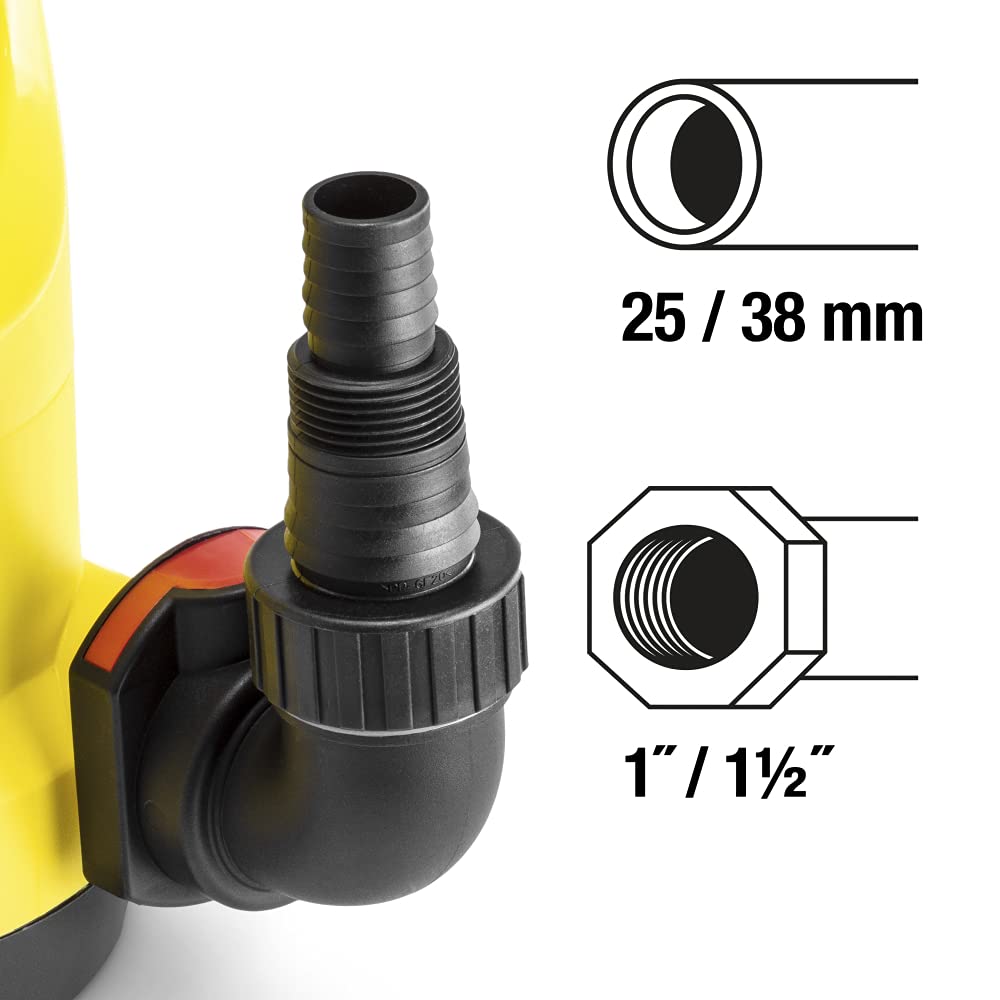 TROTEC Tauchpumpe TWP 4006 E – Pumpe für Klarwasser – Fördermenge 7300 l/h, Eintauchtiefe max. 7 m, Rückflussstopp, IP8X 5