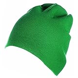Knitted Hat - Knit Hat - Winter Beanie for Adults - Solid Colors by CoverYourHair (Green)