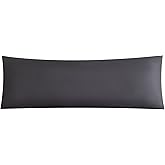 bigpawl Dark Gray Body Pillowcase, Long Pillow Case, Microfiber Body Pillow Cover, Pillow Case with Envelope Closure, Soft and Breathable Pillowcase (20x54 Inches, 1 Pack)