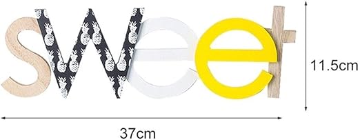 Dyhm Letras Madera Nordica De Madera Familia Hogar Arte De La