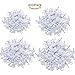 Round Cable Wire Clips 4mm 6mm 8mm 10mm (Pack of 400) Cable Management RG6 RG59 CAT5 CAT6 RJ45 Electrical Ethernet TV Speaker Wire Cord Tie Holder Single Coaxial Nail Clamps