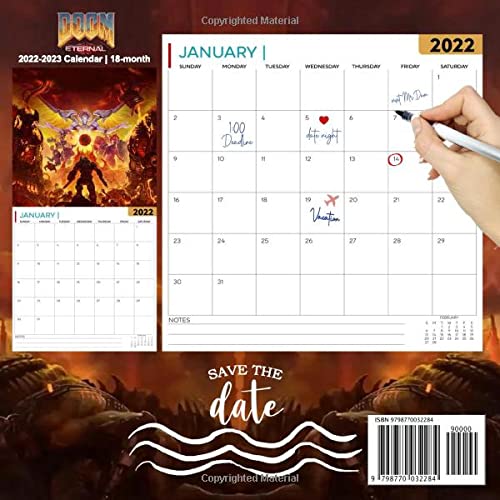 Fcl 055 Calendrier 2023 Doọm Eternal: Video Game Calendar 2022 - Games Calendar 2022-2023 18  Months- Planner Gifts Boys Girls Kids And All Fans Big Size  17''X11''(Kalendar Calendario Calendrier).: Harry King: 9798770032284:  Amazon.com: Books