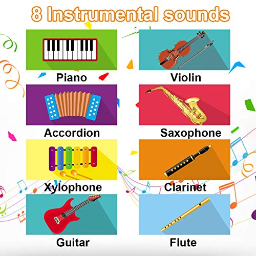 Tencoz Kids Piano Musical Mat, 10 Keys Piano Keyboard Play Mat, Electronic Dance Mats with Record, Playback, Demo, Play, Educational Toys for Boys Girls, 58.26 x 23.62 inches - Thumbnail 4