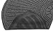 Guardian EcoGuard Diamond Fan Indoor Wiper Door Mat, Recycled Plactic and Rubber, 3', Charcoal Black
