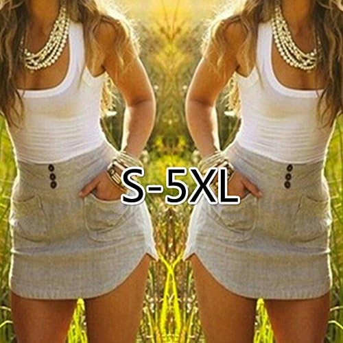 Sexy Women's Sheath White Tank Top Patchwork o-neck Sleeveless Pockets Casual Hip Mini t Shirt Dress