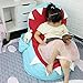 Lmeison Animal Storage Bean Bag Chair Cover, Beanbag Chair for Boys Girls, Soft Canvas Plush Toy Organizer, Towels & Clothes Stuffed Storage Bag, 31.5