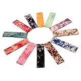 Yeshan Set of 12pcs Non slip Cotton Lycra Tie Dye Stretch Moisture Wicking Elastic Sports Headband/Head wrap/Yoga Headband/Head Sarf,Mix colors