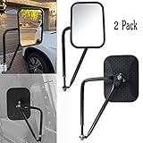 Bentolin Shake Proof Door Off Mirrors,Quick Release Adventure Mirrors Fits all Jeep Wrangler JK JKU CJ YJ (1 Pair), Textured Black