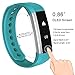 007plus Fitness Tracker, D115 Concise Style Point Touch Activity Tracker (Teal/Silver)
