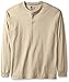 Hanes Men's Beefy Long Sleeve Three-Button Henley