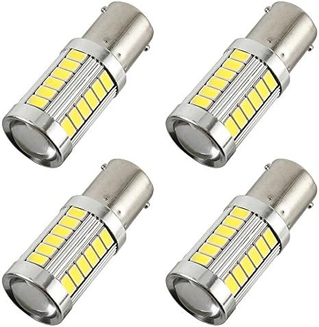 WarmCare 5630 33SMD LED Backup Reverse Light Bulbs Super Bright Canbus Error Free Signal Side lights 6000K White (Pack of 4)