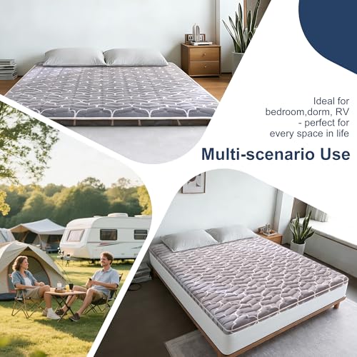 Vibe bear Premium Foam Japanese Futon Floor Mattress Twin Size 39"x 80",100% High Density Foam Comfortable Floor Mattress,3.2" Thicken Foldable Sleeping Pad,Dormitory Tatami Mat